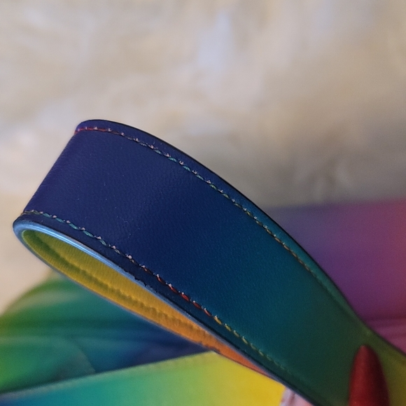 💕Kurt Geiger Large Kensington Ombre Rainbow❤🧡💛💚💙💜Leather Bag💕 - Picture 8 of 15